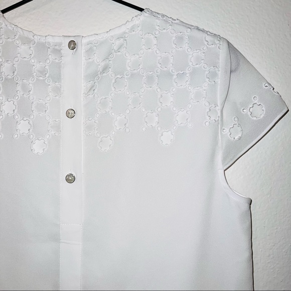 NWT Ted Baker | Fellie Broderie Pleated Frill Eyelet Blouse XS 0-2 - Picture 10 of 16